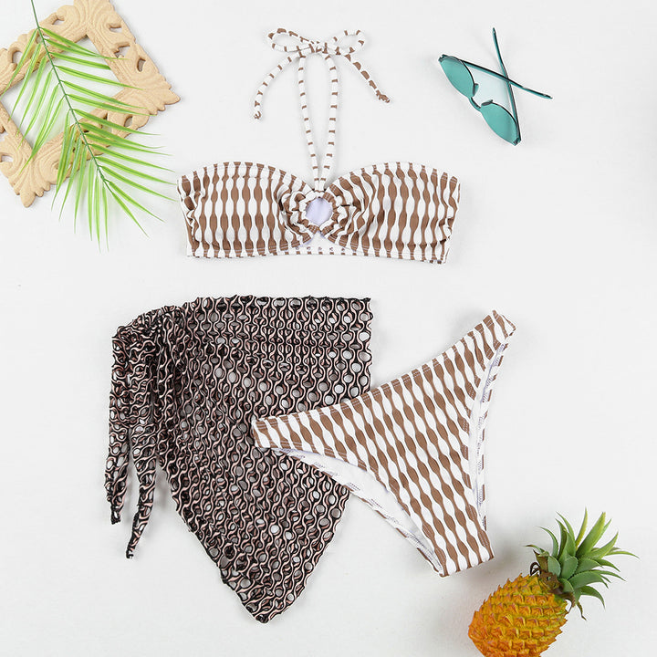 Women's bikini set with trendy knotted design and airy wrap look Mune Fashion