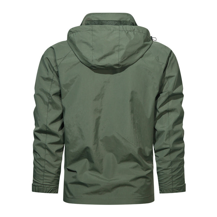 Men's Lightweight Softshell Field Jacket with Adjustable Hood and Organizer Chest Pocket Mune Fashion