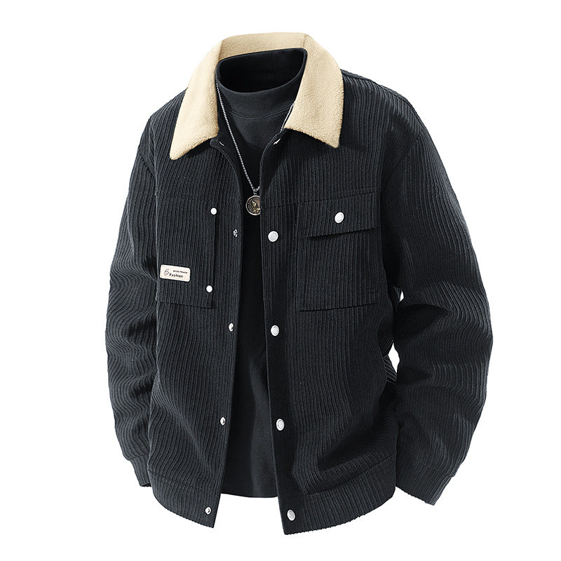 Men's leisure jacket with fleece lining Mune Fashion