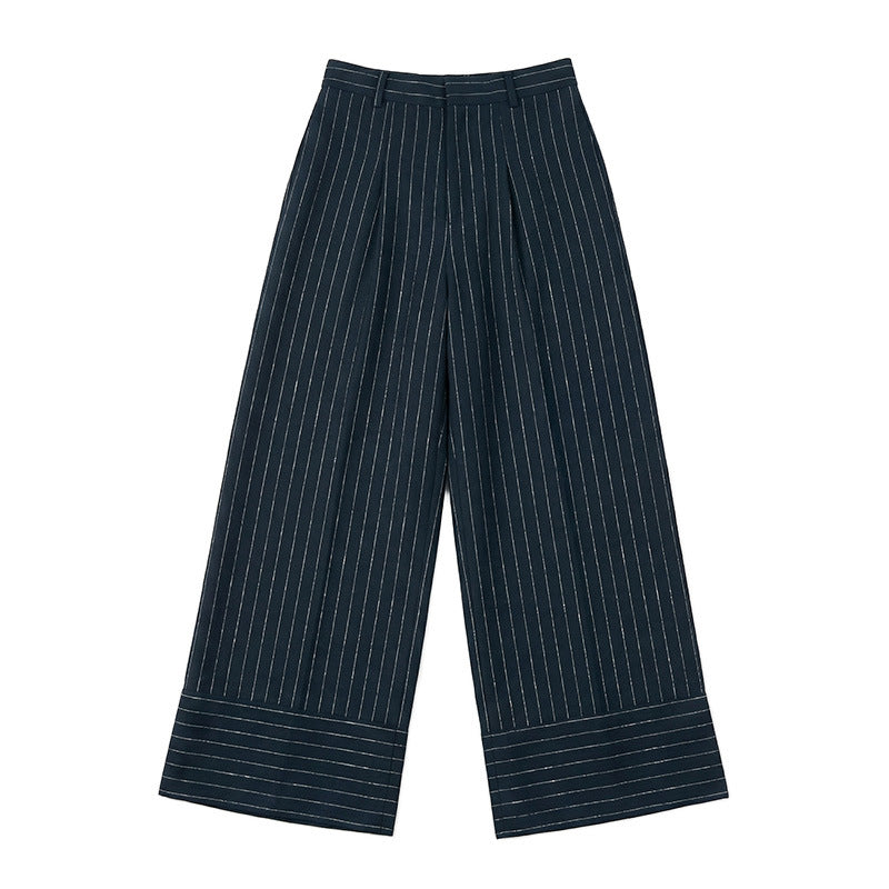Damen Weite Streifenhose Mune Fashion