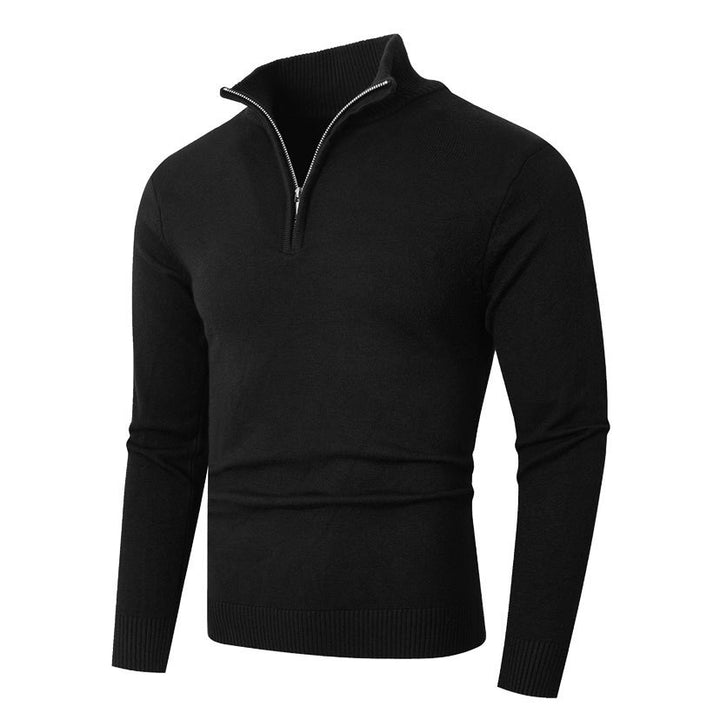 Men's sweater with half zipper and fine merino mix Mune Fashion