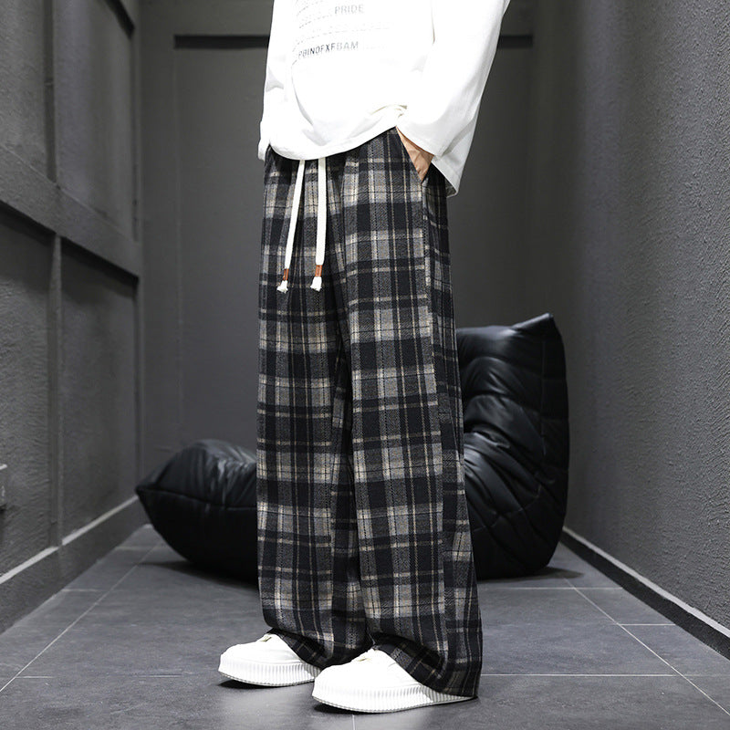Men's Fashion Loose-Fitting Checkered Pants