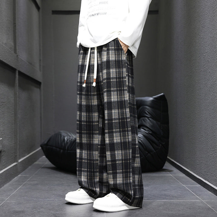 Men's Fashion Loose-Fitting Checkered Pants