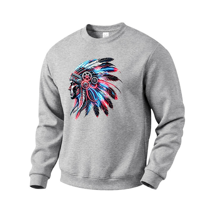 Men's sweatshirt with detailed feather decoration print Mune Fashion