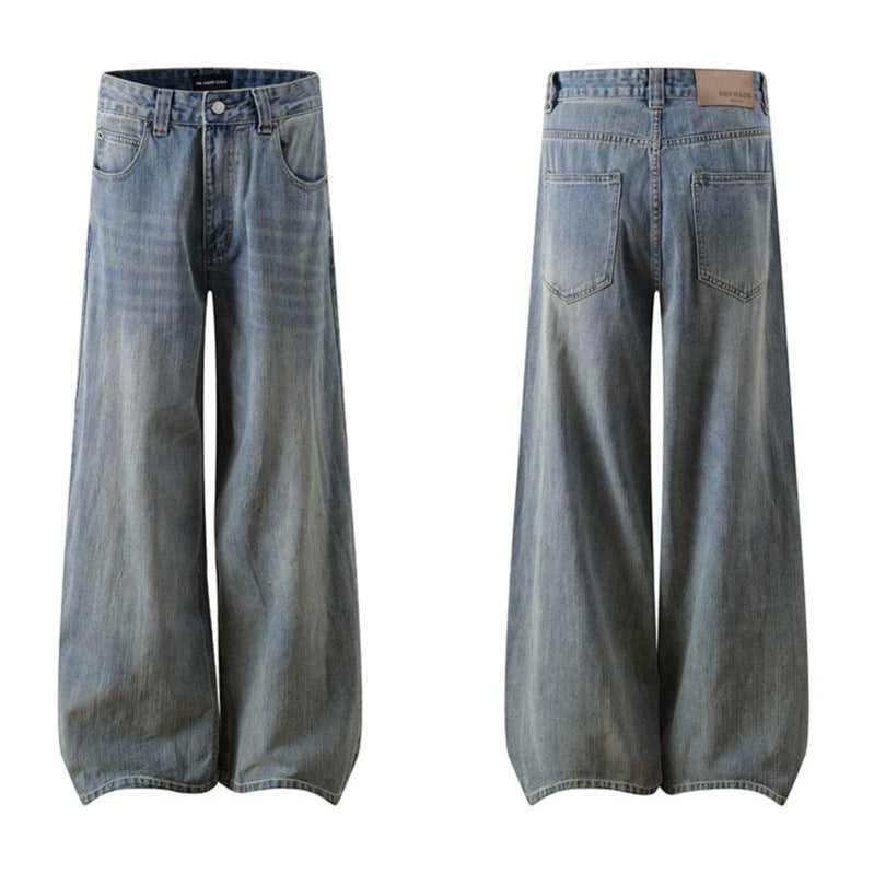 Women's Extra Wide High-Waist Palazzo Jeans with Wide Leg Mune Fashion