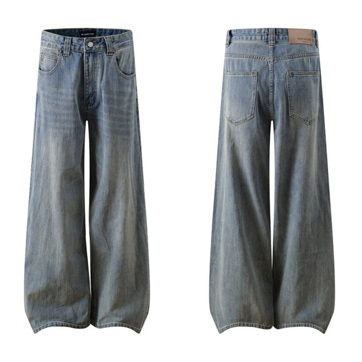 Women's Extra Wide High-Waist Palazzo Jeans with Wide Leg Mune Fashion