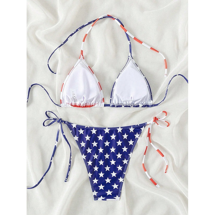 Ladies Triangle Bikini with Patriotic Design Mune Fashion