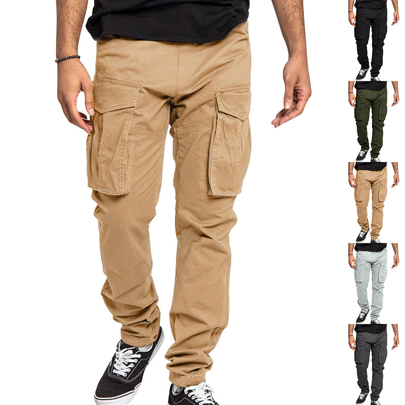 Men's utilitarian cargo pants with extra large flap pockets, tapered leg and reinforced seams Mune Fashion
