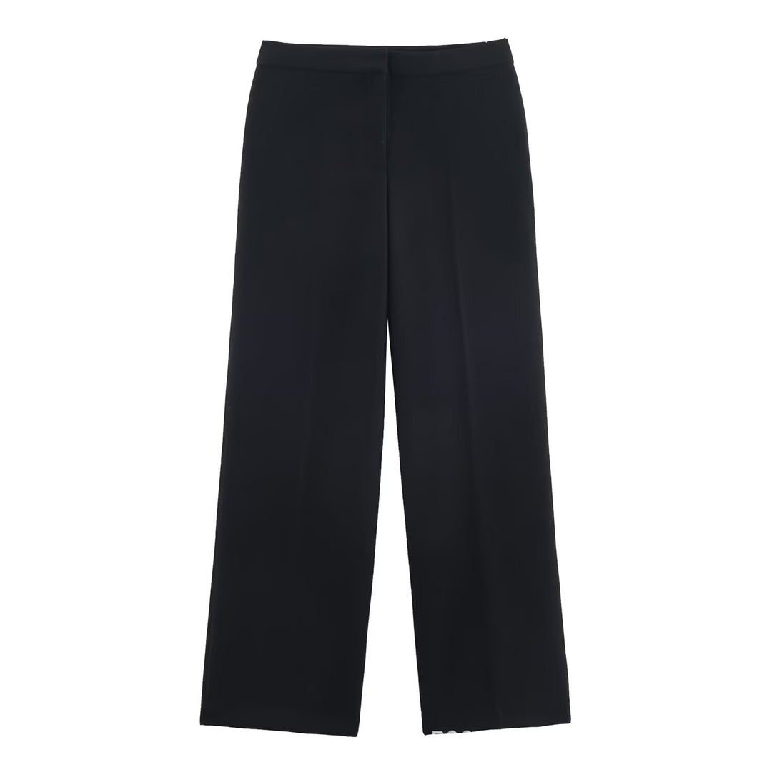 Women High-Waisted Palazzo Pants with Wide Leg and Smooth Waistband Mune Fashion