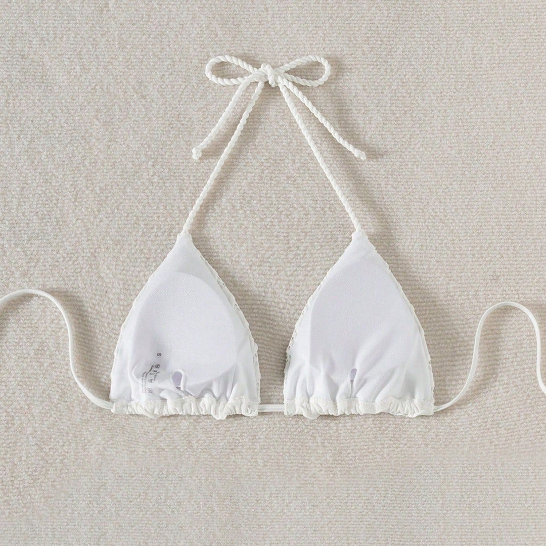 Women Triangle Bikini with playful ruffle details Mune Fashion