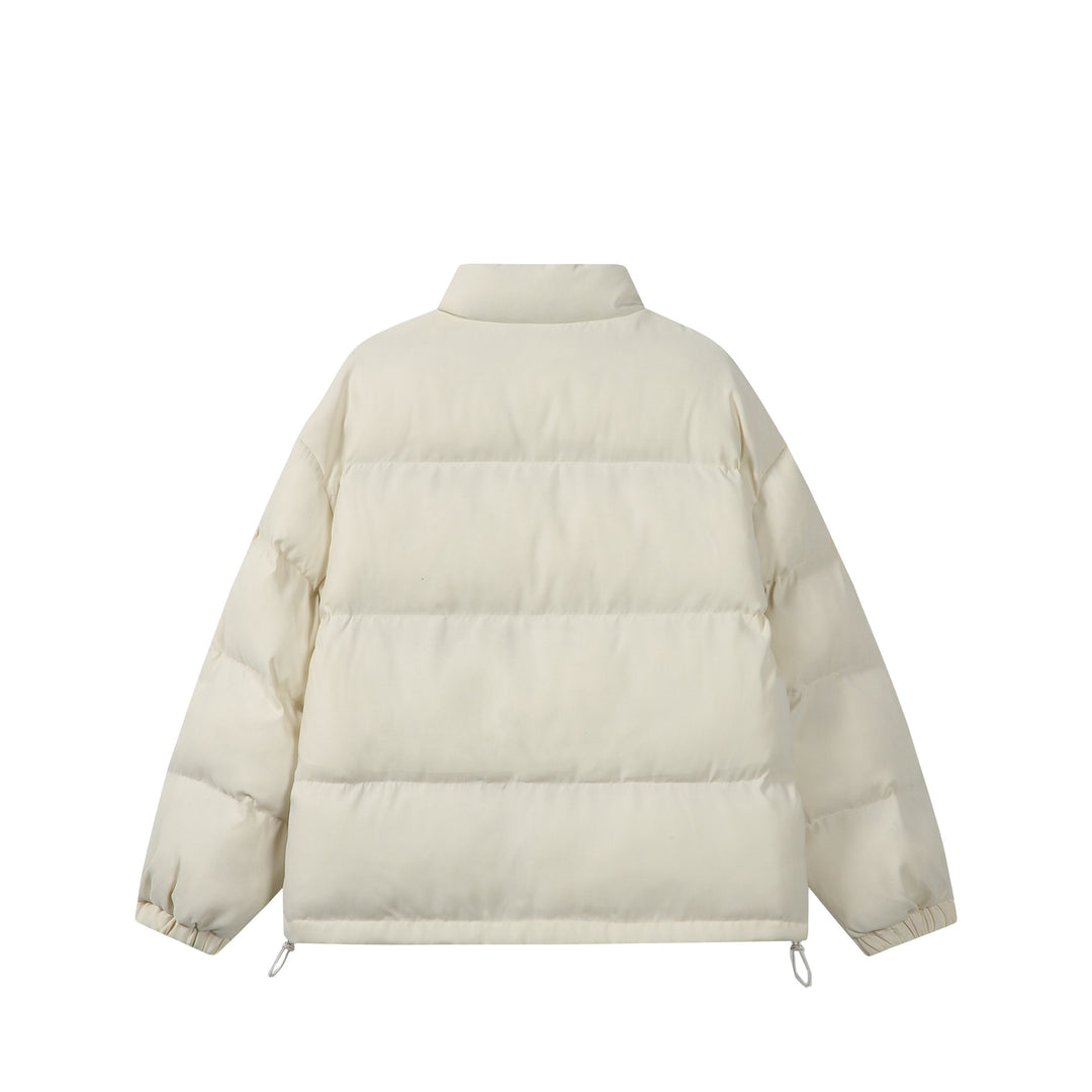 Women's Padded Boxy Quilted Jacket with High Stand-Up Collar Mune Fashion