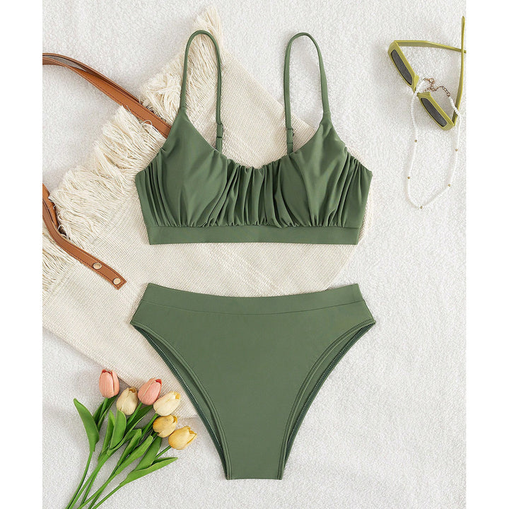 Ladies Push-Up Bikini with ruched top and high waistband Mune Fashion
