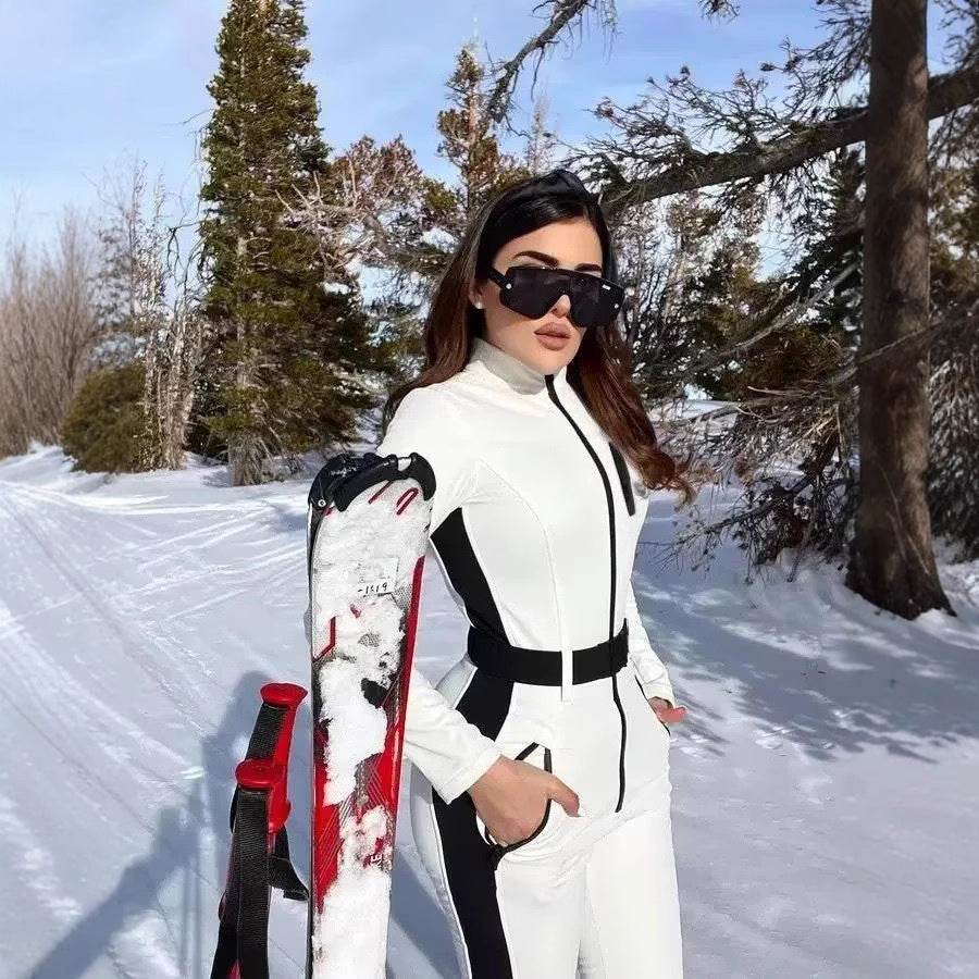 Women Functional Utility Overall with Zippers and Waist Belt Mune Fashion