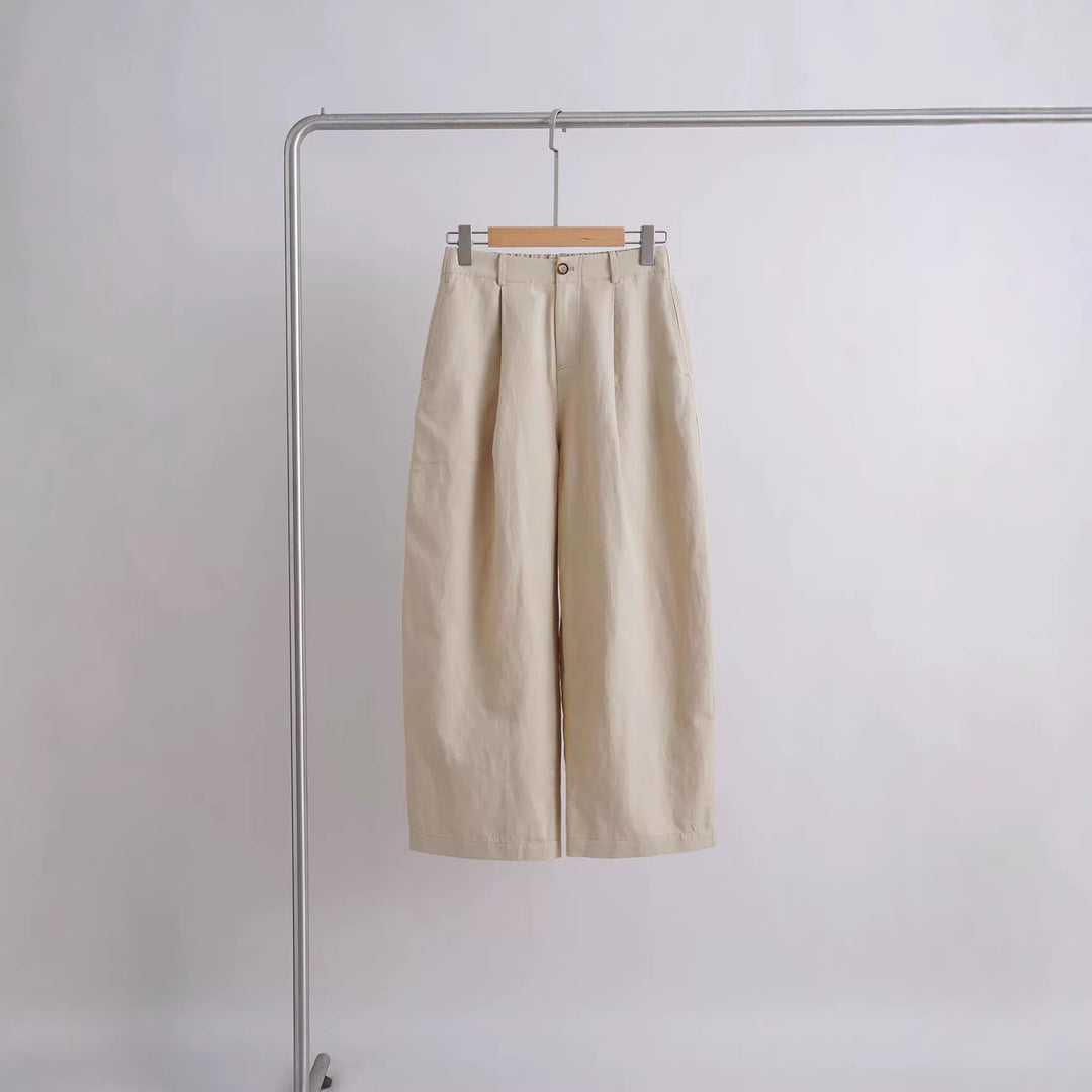 Women's comfortable and casual wide-cut fabric pants Mune Fashion