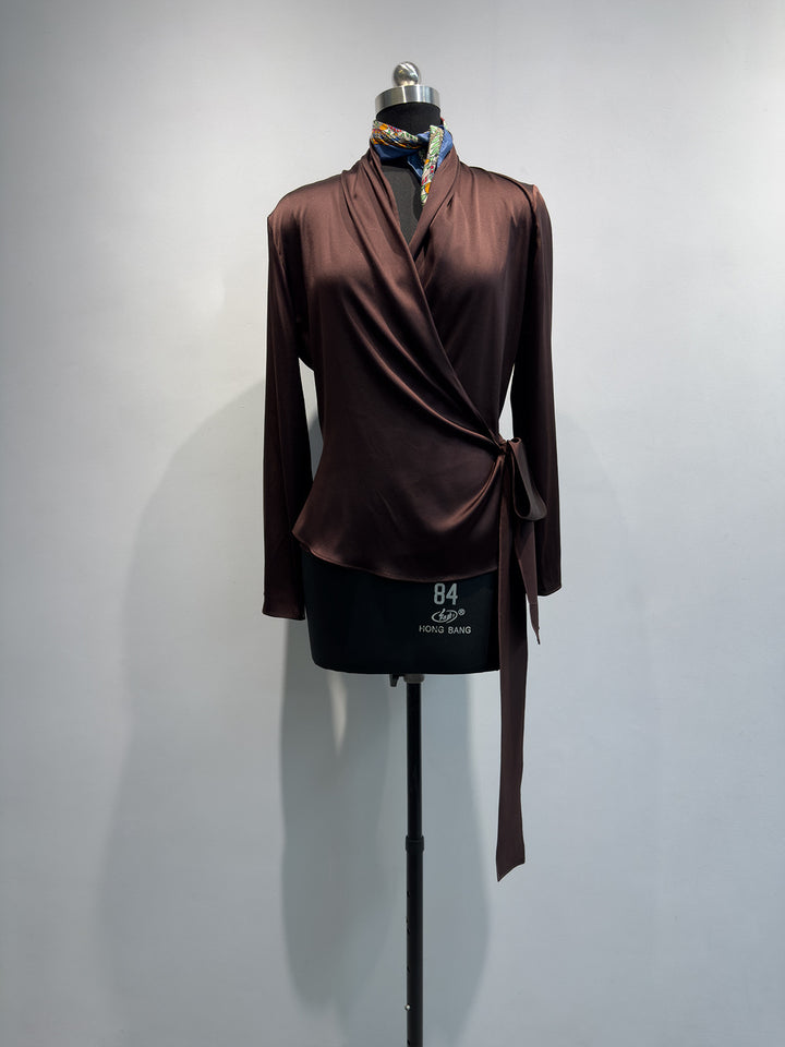 Women's Elegant Wrap Blouse Mune Fashion