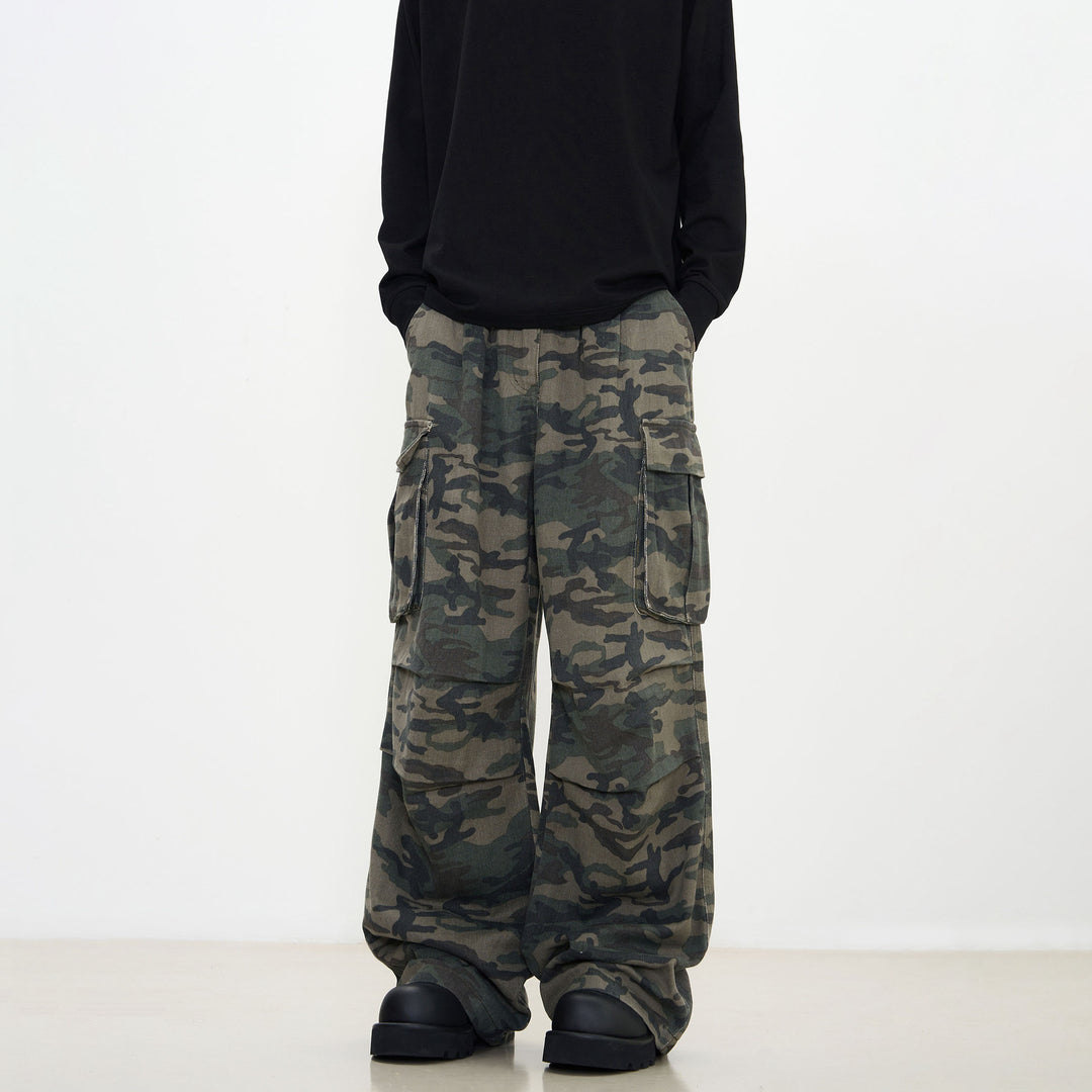 Women's fashionable cargo pants with camouflage pattern Mune Fashion