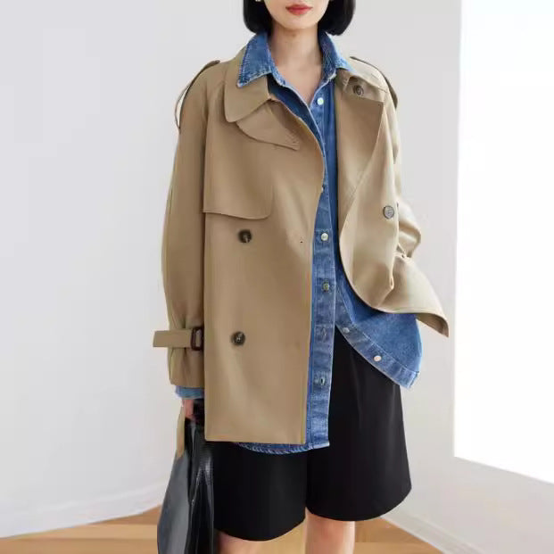 Women’s Stylish Trench Coat with Double Button Closure Mune Fashion