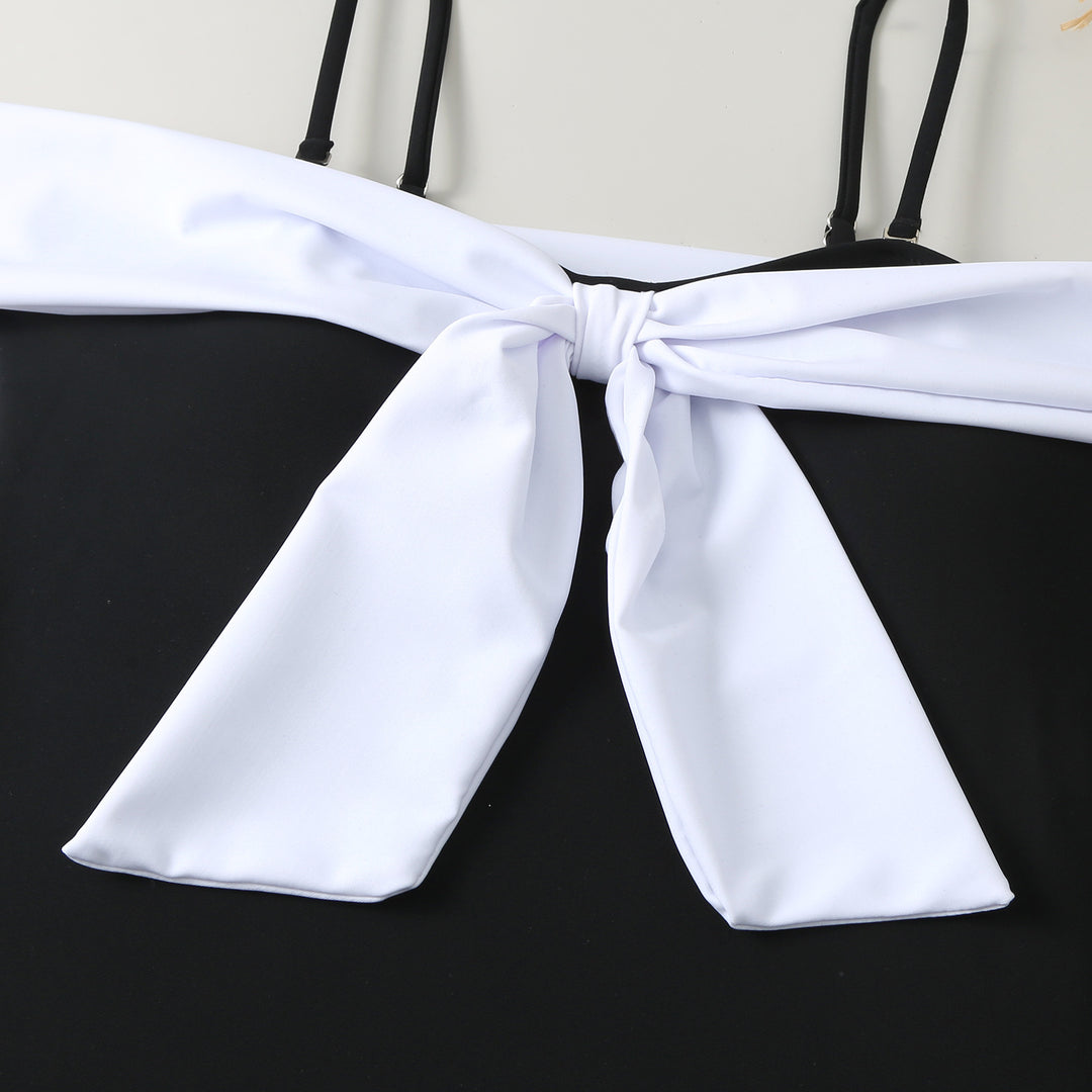Women's one-piece swimsuit with elegant wrap design and high leg cut Mune Fashion