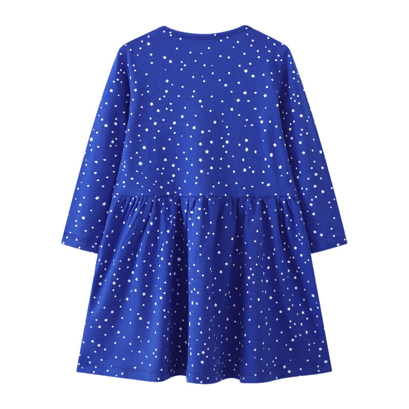 Girls Long Sleeve Dress with Christmas Motif Mune Fashion