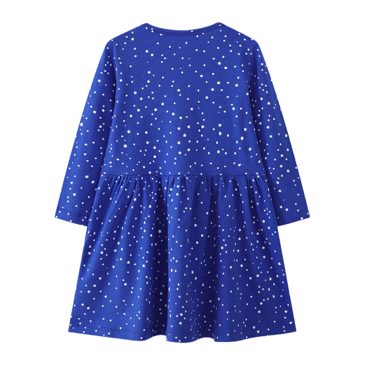 Girls Long Sleeve Dress with Christmas Motif Mune Fashion