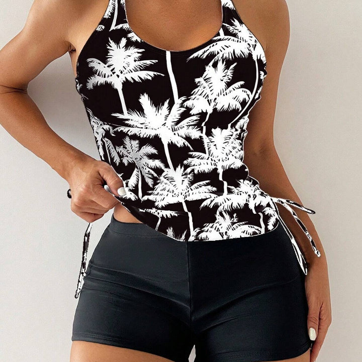 Women's Sporty Tankini Set with Adjustable Side Ties Mune Fashion