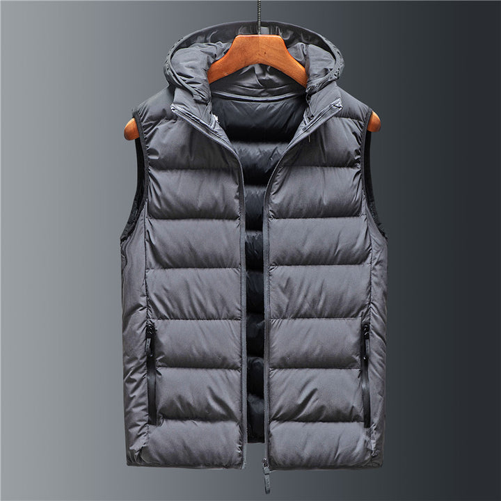 Women's Padded Quilted Vest with Hood Mune Fashion