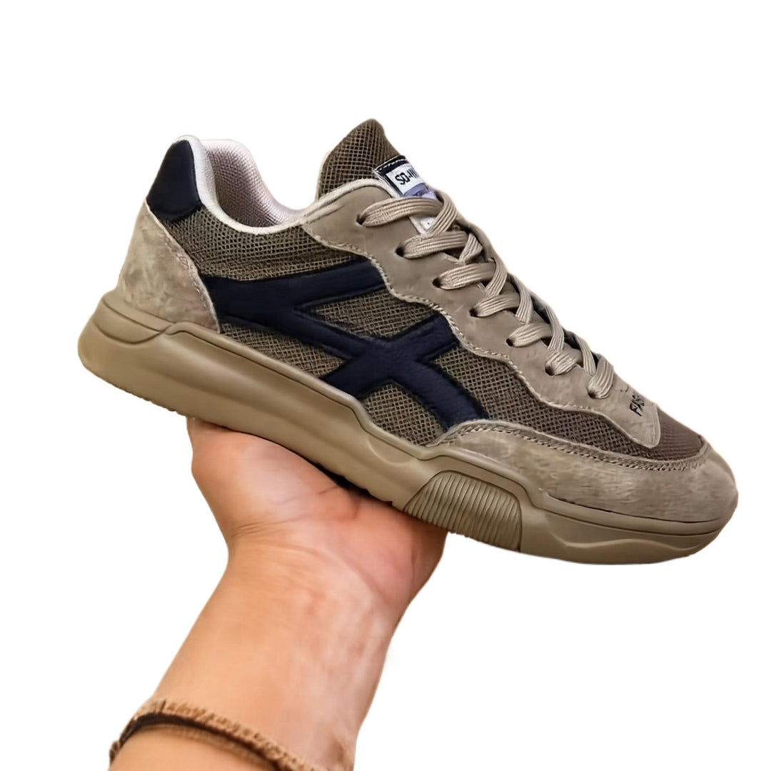 Men's Sporty Sneakers with Durable Rubber Sole Mune Fashion
