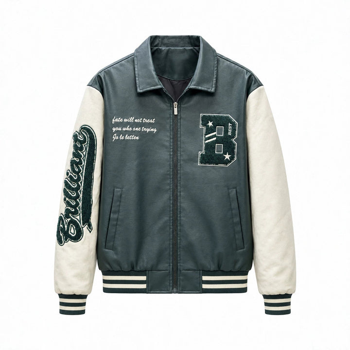 Men's Fashion Bomber Jacket with Logo Details Mune Fashion