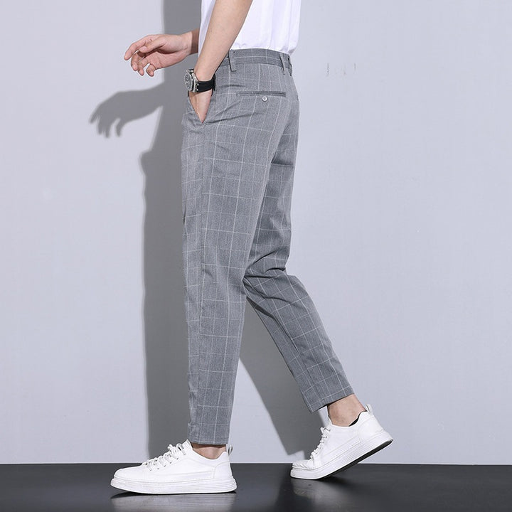 Men's Elegant Checked Chino Pants Mune Fashion