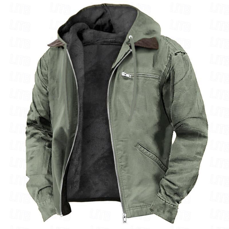 Men's Fashion Leisure Jacket with Hood