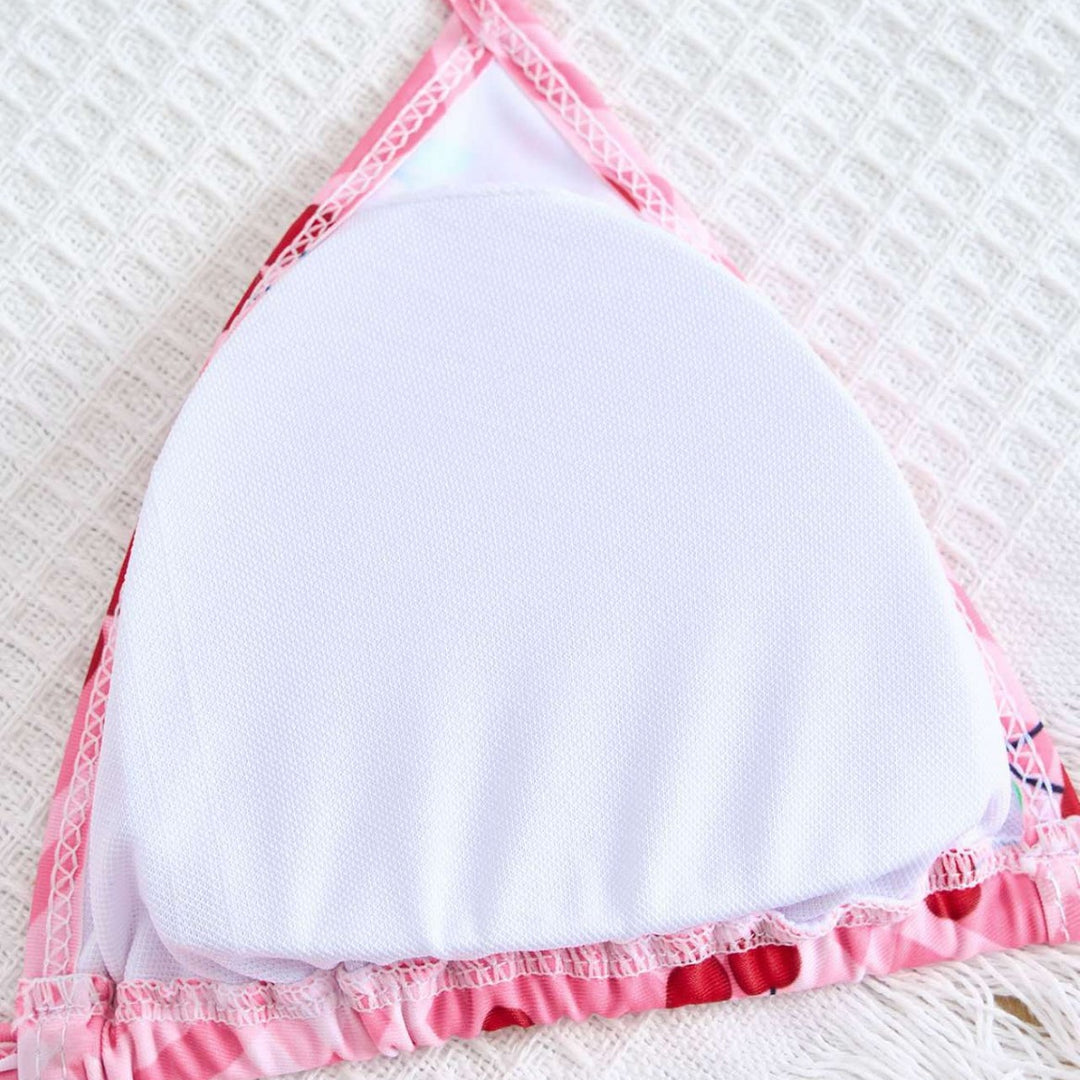 Women’s triangle bikini with fresh cherry design Mune Fashion