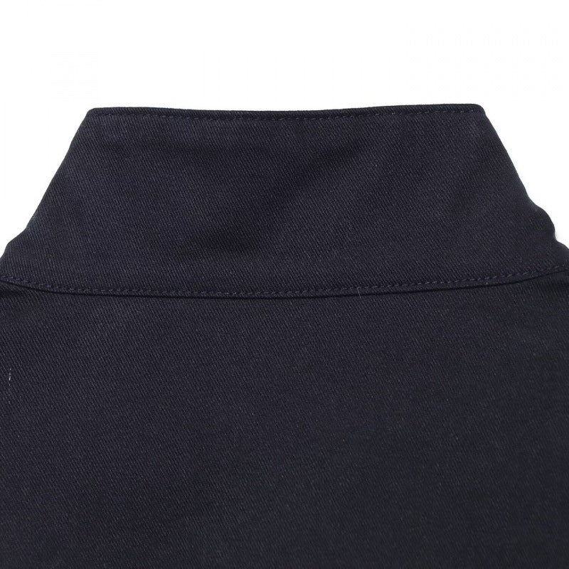 Women's Short Blouson Jacket in Clean Look with Stand Collar, Gold-Colored Accents and Contrasting Cuffs Mune Fashion