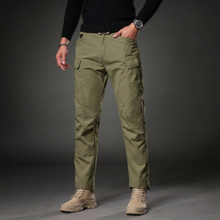 Men's trekking cargo pants with knee reinforcement, multifunctional pockets, and straight cut Mune Fashion