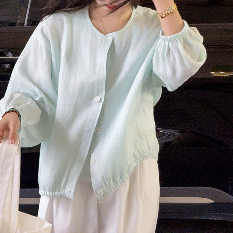 Women Casual Long Sleeve Blouse Mune Fashion