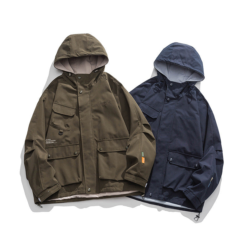 Unisex Oversize-Utility-Jacket with Hood, multifunctional flap pockets and drawstring Mune Fashion