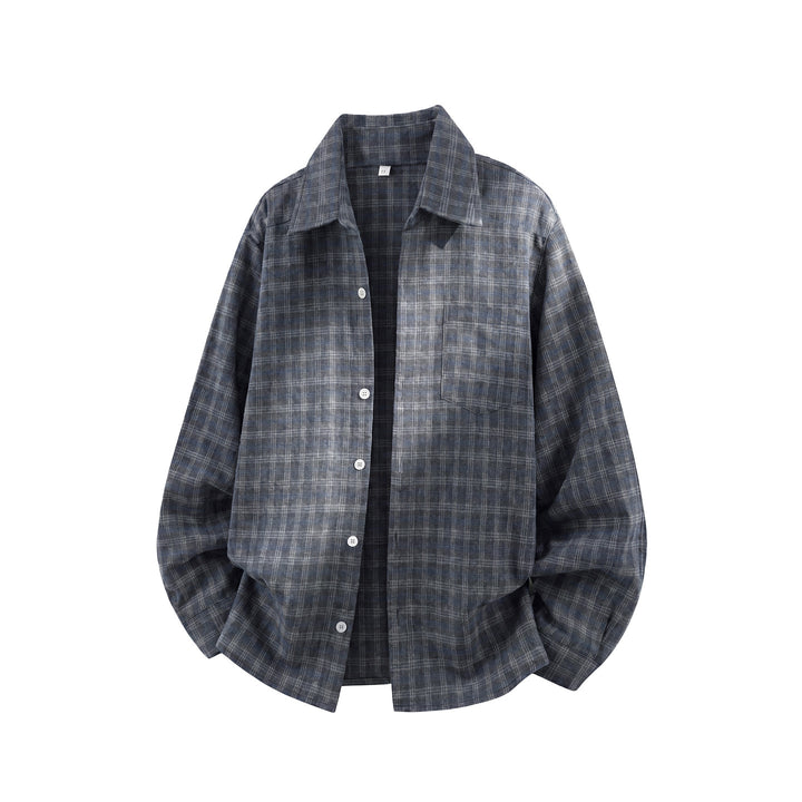 Unisex Oversize Flannel Shirt Jacket with Vintage Check and Chest Pocket Mune Fashion