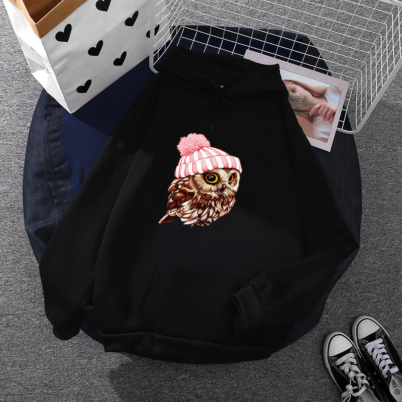 Women's casual oversized hoodie with heart and paw print, drawstring and ribbed cuffs Mune Fashion