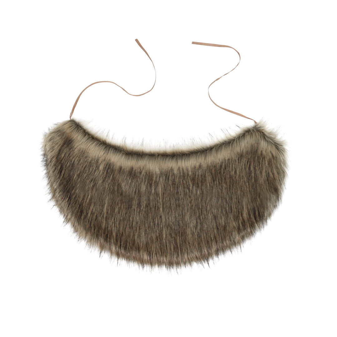 Men's Viking-inspired faux fur accessory set with shawl collar hip apron arm protectors and shin guards Mune Fashion