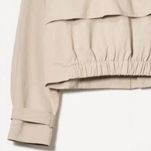 Women's Stylish Short Trench Coat Mune Fashion