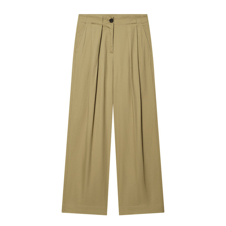women's wide pleated pants with high waist and distinctive front creases Mune Fashion