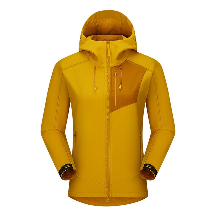 Men's Softshell Trekking Jacket with Hood breathable windproof stretch Mune Fashion