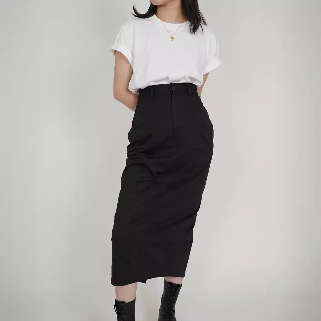 Ladies Elegant Midi Skirt with Innovative Cut Mune Fashion