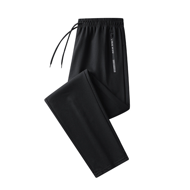 Men's sporty training pants with elastic waistband