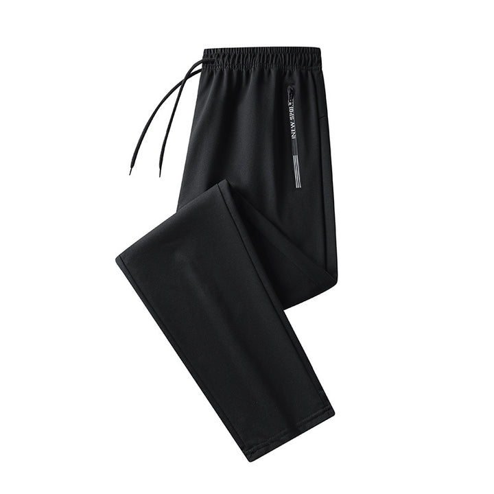 Men's sporty training pants with elastic waistband