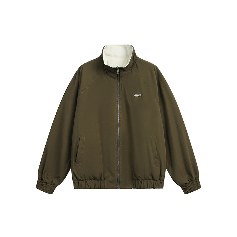 Unisex Lightweight Fleece Outdoor Jacket with Zipper Chest Pocket and Elastic Hem Mune Fashion