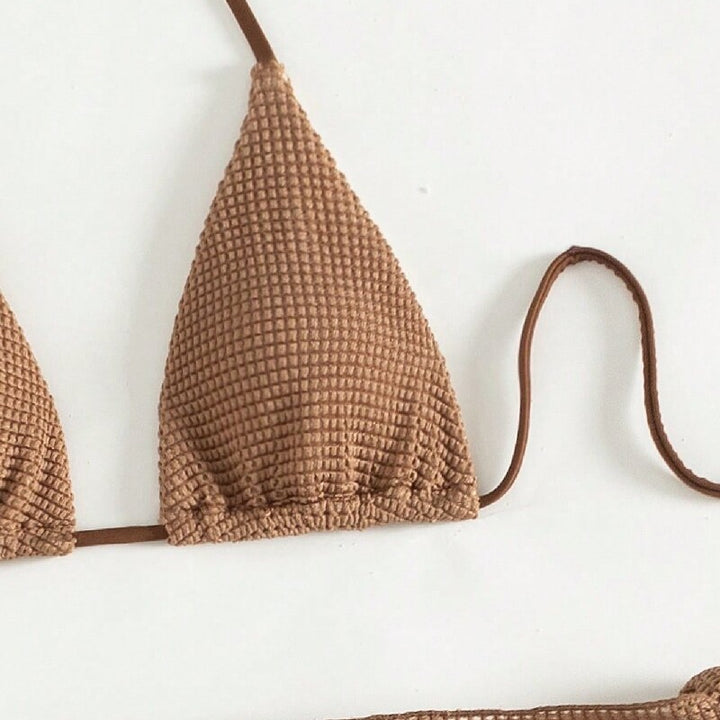 Women Triangle Bikini with Wrap Skirt Mune Fashion