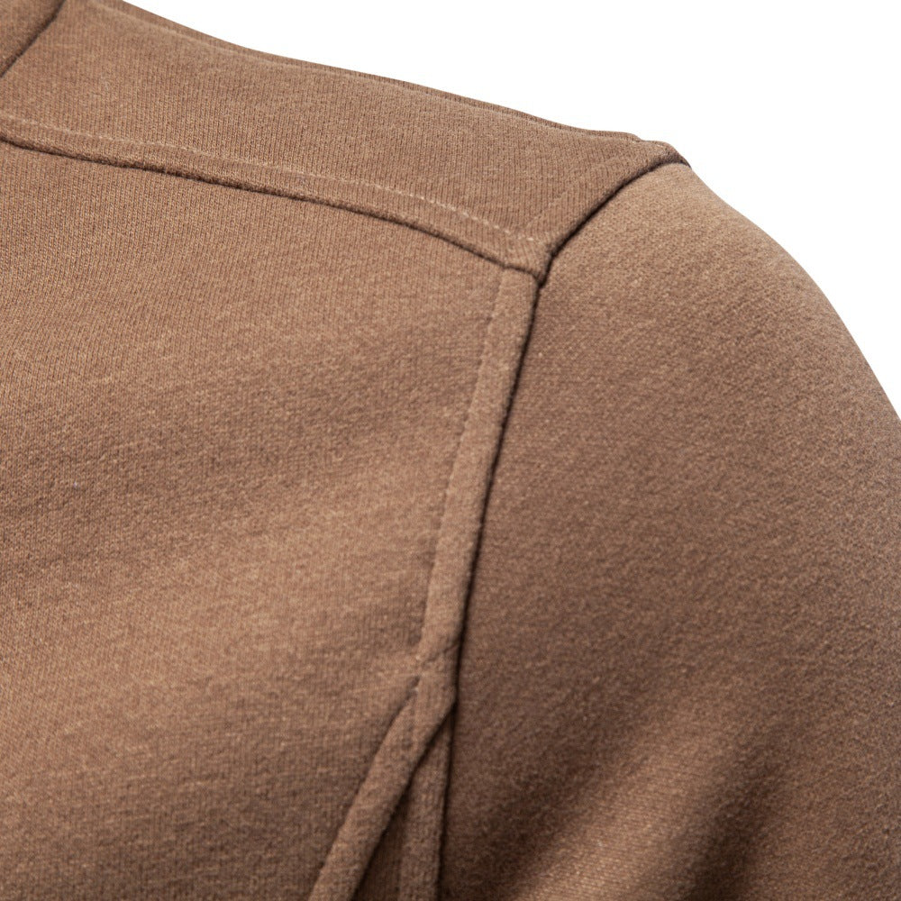 Men's Troyer pullover with short zipper and stand-up collar Mune Fashion