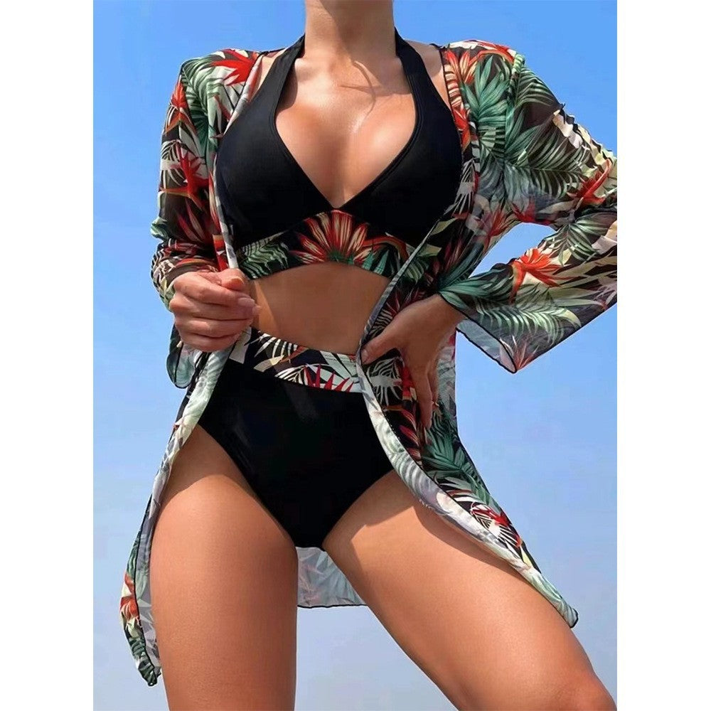 Women's Bikini Set with Floral Cover-Up Mune Fashion