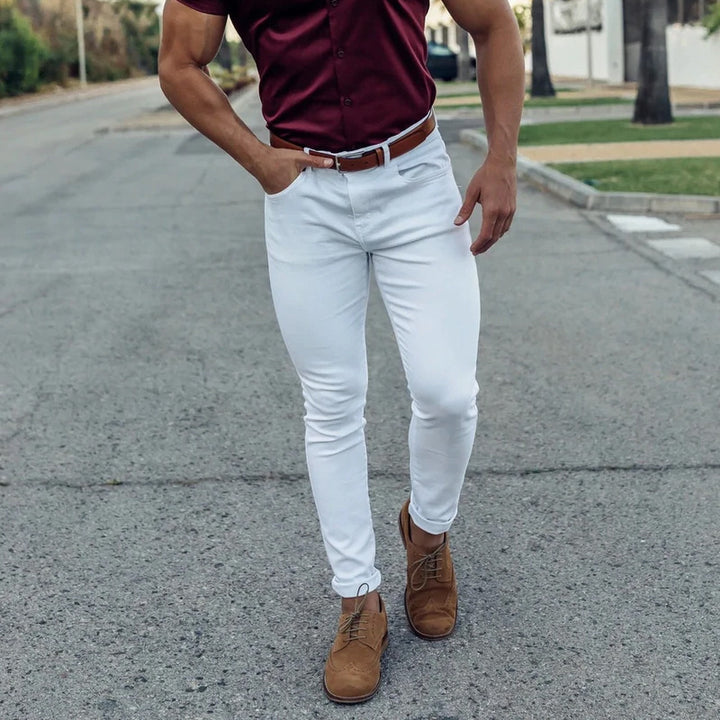 Men's Slim-Fit Stretch Chino with tapered leg and discreet side pockets Mune Fashion