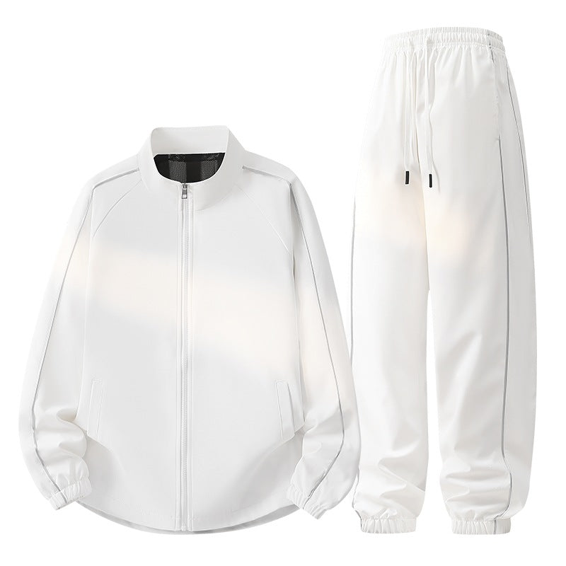 Unisex Tech-Trackset made of ultra-light ripstop with stand-up collar, mesh lining & drawstring pants Mune Fashion